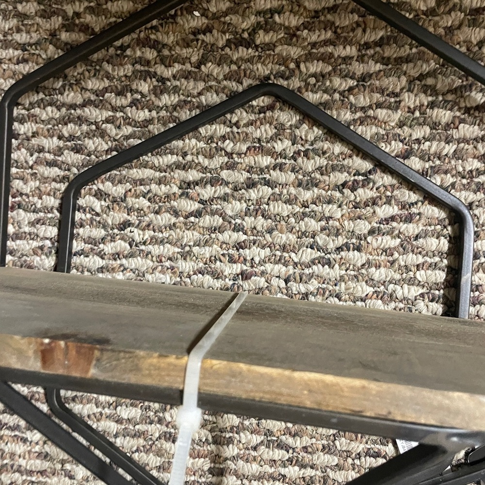 Geometric Black and Brown Wall Shelf